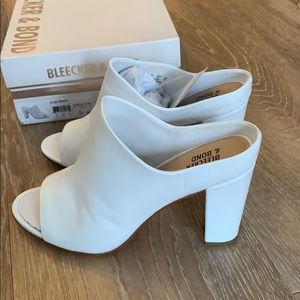 Bleeker & Bond Never Been Worn Elise White Mules